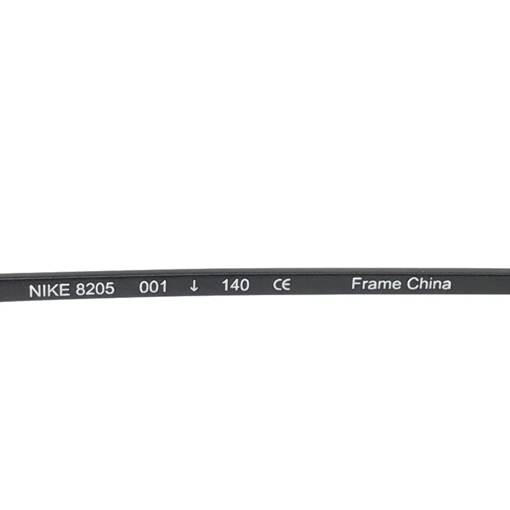 Nike Eyeglasses Frames 8205 001 Shiny Black Rectangle Wire Rim 54-14-140